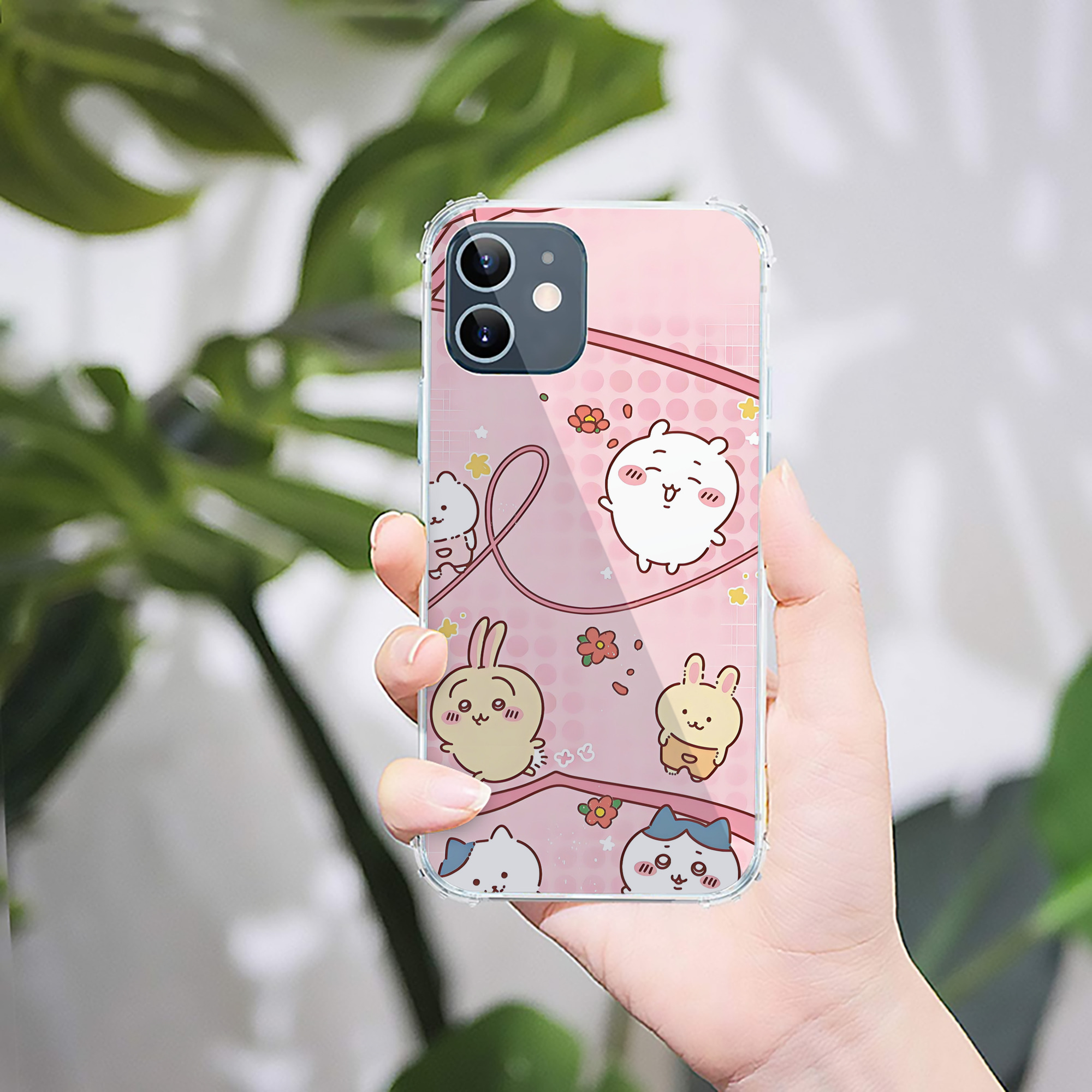 （画像用） ちいかわ Chii-kawa 【iPhone 12シリーズ対応】透明スマホケース（クリアソフトケース）